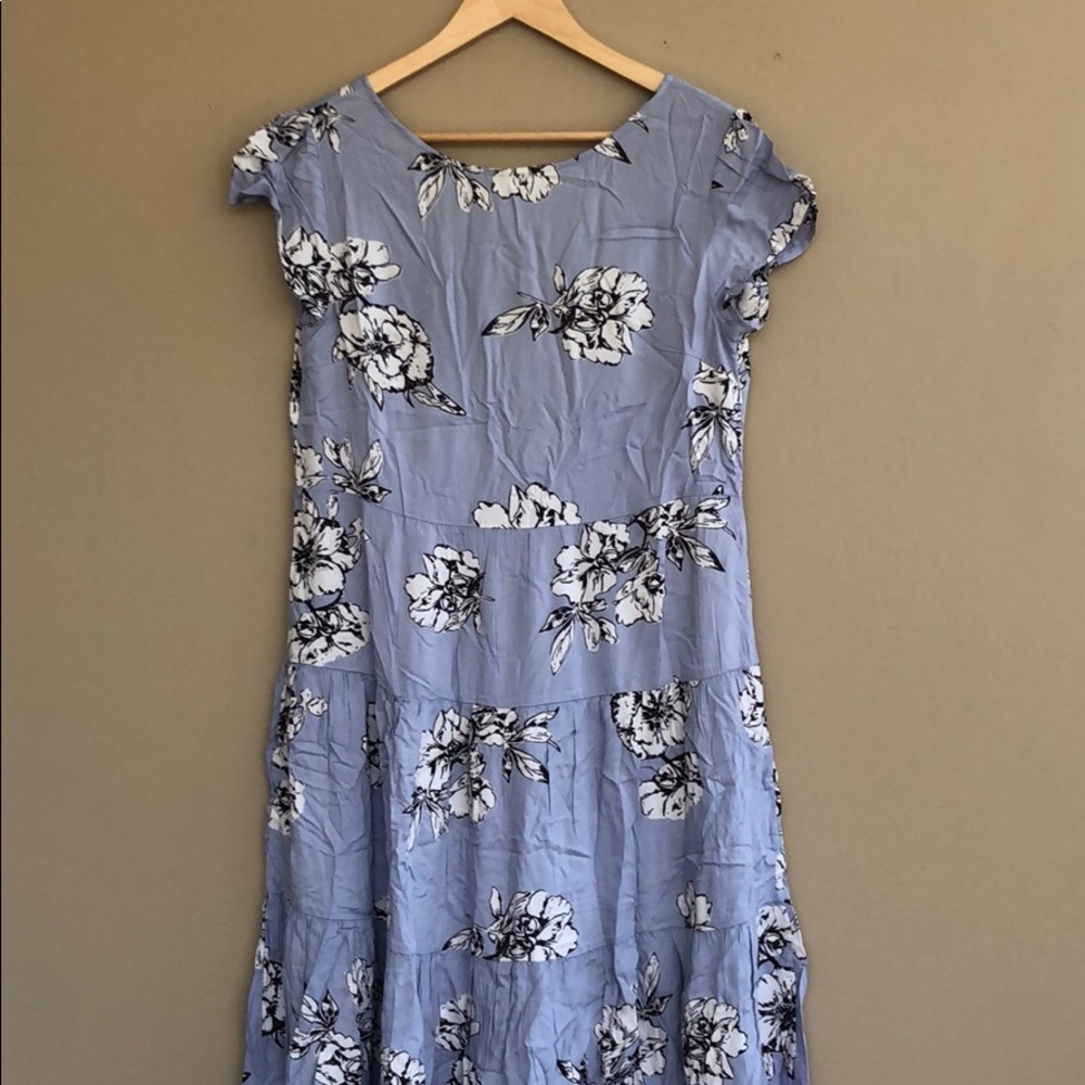 NEW • Free People • Rita Tiered Floral Midi Dress - Picture 6 of 7